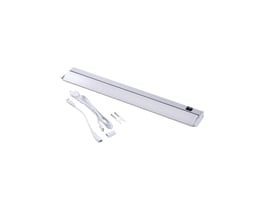 Loevschall Striplight LED lysarmatur, 57 cm bred, 10W, med inkluderet kabel og monteringsbeslag, vist på hvid baggrund.