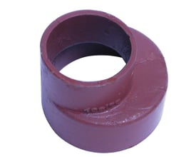 Rød SML reduktion i støbejern uden muffe, til rør med 150-80mm udvendig diameter.