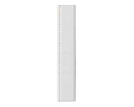 Hvid, flad Siemens mærkeplade med snap-on montering, 3,5 mm klemmebredde, 1,5 mm². Stående format.