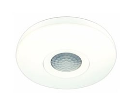 Orbis Circumat 360° hvid loftmonteret bevægelsesmelder med en rund, gennemsigtig sensorflade i midten.