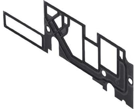 Festo Seal VMPA1-DP, et sort pakningssæt med flere rektangulære åbninger og en lang, aflang del.