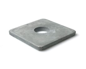 Arvid Nilsson firkantskive til M16 gevind, 18x100x10mm, varmforzinket med hul i midten, 10 stk.