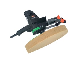 Eibenstock EPG 400 WP vandskuringsmaskine med 500W motor og 0-60 omdr/min, vist med stor svamp og integreret vandtilførsel.