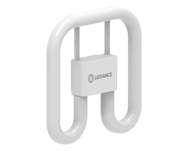 Ledvance Dulux LED square kompaktrør med hvidt, dobbeltbøjet rør, GR8-sokkel og effekt på 7 W.