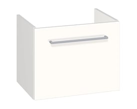 Dansani Mido+ vaskeskab i hvid melamin med én skuffe og integreret greb, mål 40x50x35 cm.