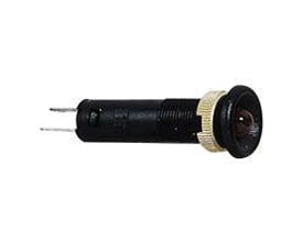 Schneider Electric lysdiode Ø8 IP40 med LED, 48V DC, grøn. Kompakt pilotlys med sort bezel og guldfarvet låsering, ideel til industrielle anvendelser.