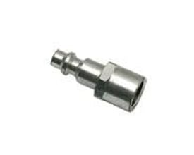 Parker koblingsnippel med G1/4 indvendigt BSPP gevind og 5mm DN, fremstillet i zinkbelagt stål. Produktet ligger på en hvid baggrund.