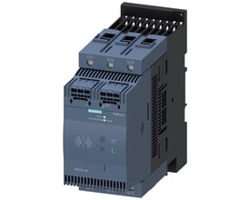 Siemens SIRIUS softstarter S3, 106A, 55kW, med fjederterminaler til 110-230V AC/DC forsyning.