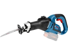 Bosch GSA 18V-32 bajonetsav i blå og sort med langt savblad og ergonomisk håndgreb, leveret som solo.