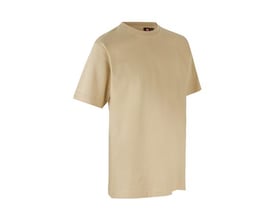 ID Identity T-TIME T-shirt til børn i størrelse 12/14, klassisk beige med rund hals og kort ærme.