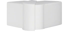 Hager udvendigt hjørne til LF 60060 kabelkanal i perlehvid plast med justerbar vinkel op til 7 grader.