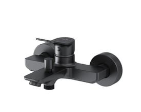 AM.PM X-Joy enkeltgrebs armatur til bad og bruser i mat sort finish, med synligt greb og tud.