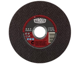 Tyrolit PREMIUM-skæreskive til rustfrit stål, sort med rødgråt mærkat, type A46R-BFP, 115 x 1,6 x 22,23 mm.