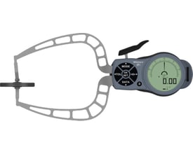 Digital udvendig skydelære til 0-30mm målinger, med 50mm skiver og IP67-klassificering.