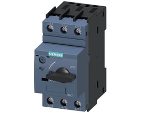 Siemens SIRIUS 3RV2 motorværn S0 med en indstillingsområde på 2,8-4A og tre polaritet, monteret med skrueklemmer.