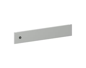 Schneider Electric låge i stål, 150 x 800 mm, grå, med synlig fastgørelsesmekanisme på venstre side.