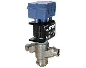 Siemens MVS661.25-016N 2-vejs ventil til kølemidler med 24V spænding, PN63 og DN25 tilslutning ved sammenlodning.