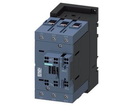 Siemens strømkontaktor størrelse S3 med 1 NO + 1 NC kontakt og 110V AC spole.