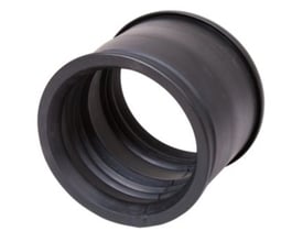 Lauridsen EPDM manchet 40/52 x 100 mm med glat spids, til beton og plast, vist forfra på hvid baggrund.