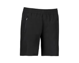 GEYSER active shorts i sort str. 2XL med elastik linning og lynlåslommer i fronten på hvid baggrund.