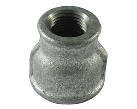 Unico galvaniseret formmuffe, reduceret type med 3/8" udvendigt og 1/4" indvendigt gevind.