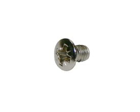 Assa Abloy forkromet stikkontakt til kassette, model 792260, ses som en blank metalindsats med gevind og rundt hoved.