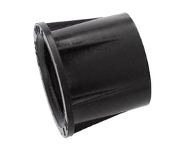 Sort Wipco beskyttelsestylle af polyethylen til metalrør med 38-42 mm indvendig diameter.