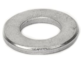 Elgalvaniseret DIN 125B facetskive i HV140 kvalitet til 4 mm bolte med 9 mm ydre diameter.