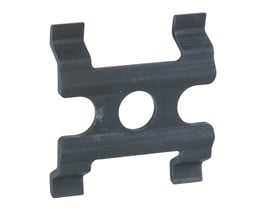 Schneider Electric kontakt holder med frontring i krombelagt metal, Ø 22 mm, placeret centralt på hvid baggrund.