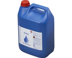 Antalis Klorrens 5L blå plastdunke med rød skruelåg, til effektiv desinfektion af mange overflader.