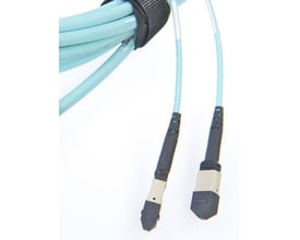 CommScope InstaPATCH 360 MPO 12 fiber trunk kabel i aqua med MPO hun til MPO hun stik.