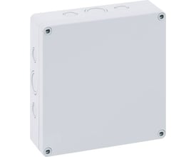 Spelsberg TK PS 1818-13F-M kabinet i grå polystyren med afrundede kanter og prægning til kabelindføring.