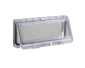 Schneider Electric IP65 vindue med hængslet transparent låg, L78xB130xD25mm, egnet til modulære enheder.