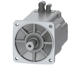 Siemens SIMOTICS S-1FK2 CT servomotor med en moment på 30 Nm og to vinklede DRIVE-CLiQ M17 stik på oversiden.