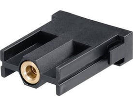 Weidmüller HDC industristik hun-indsats til modular pneumatic, med messingfitting til 2.5mm. Denne sorte plastindsats er klar til montering.