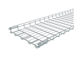 Nærbillede af Legrand gitterbakke FC 54/500-E, viser Fasclic+ samlingssystem og den galvaniserede overflade.