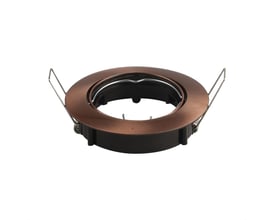 V-TAC VT-779 GU10 lampefatning i rund form med bronzeret Zinc Alloy finish og monteringsklemmer.