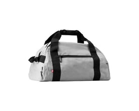 ID Identity Ripstop gym duffle sportstaske i grå, vist med sorte remme og gummihåndtag.