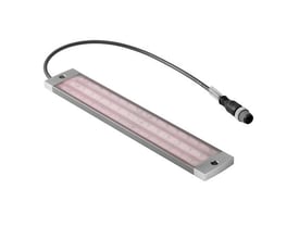 Weidmüller LED lysarmatur WIL-STANDARD-0.3-SCREW-RED med røde dioder i hårdt anodiseret aluminiumshus.
