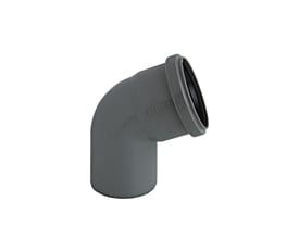 Glynwed HT-PP bøjning til afløb, grå, 32 mm diameter og 67,5° vinkel, fremstillet af holdbar polypropylen.