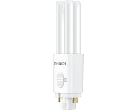 Philips CorePro All-in LED PL-C med buede rør, farvevælger til tre Kelvin-indstillinger og firebenet G24q-2-sokkel.