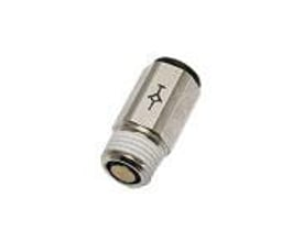 Parker Enkelt Union 3091 med kontraventil, 8mm OD og R1/4 udvendigt BSPT gevind i forniklet messing.