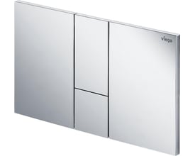 Viega Visign for Style 24 WC-betjeningsplade i krom med to betjeningsknapper, designet til Prevista indbygningscisterner.