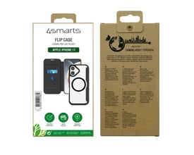 Emballage til 4smarts Urban Pro sort flipcase til Apple iPhone 17 med illustration af coveret på forsiden.