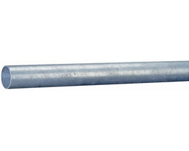 Heléns galvaniseret svejset gevindrør i middelsvær kvalitet, 3" i diameter og 6 meter langt, med glatte ender.