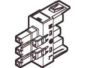 Lauritz Knudsen INSTALLATIONSKOBL WINSTA hun-kobling i lysegrå med 20A mærkestrøm og 250 V mærkespænding.