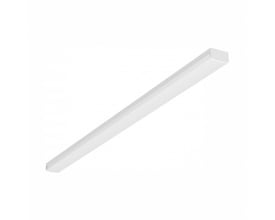 Hvidt SpectrumLED LED-loftsarmatur på 120 cm med lang, slank form og diffus lysflade.