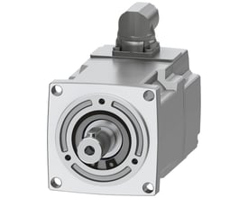 Siemens SIMOTICS S-1FK2 HD servomotor med D14x30mm aksel og et drejeligt stik på hvid baggrund.