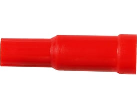 Elpress forlængermuffe A1504HO i rød polycarbonat til 0,5-1,5mm² Cu-ledere med en indvendig diameter på 4,0mm.