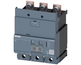 Siemens RCD modul 3VA9 RCD820, 3-polet, 250A, med justerbar reststrøm og udløsningstid samt 'Insulation Test' mærkat.